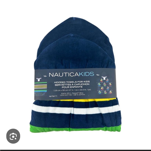 Nautica Multicolor Striped Blanket with Sailboat Design - Picture 2 of 7